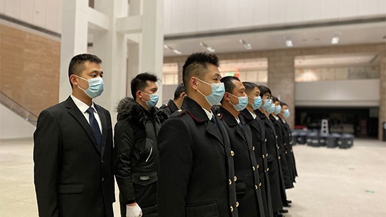 湖南省博物館安保隊(duì)整裝待發(fā)